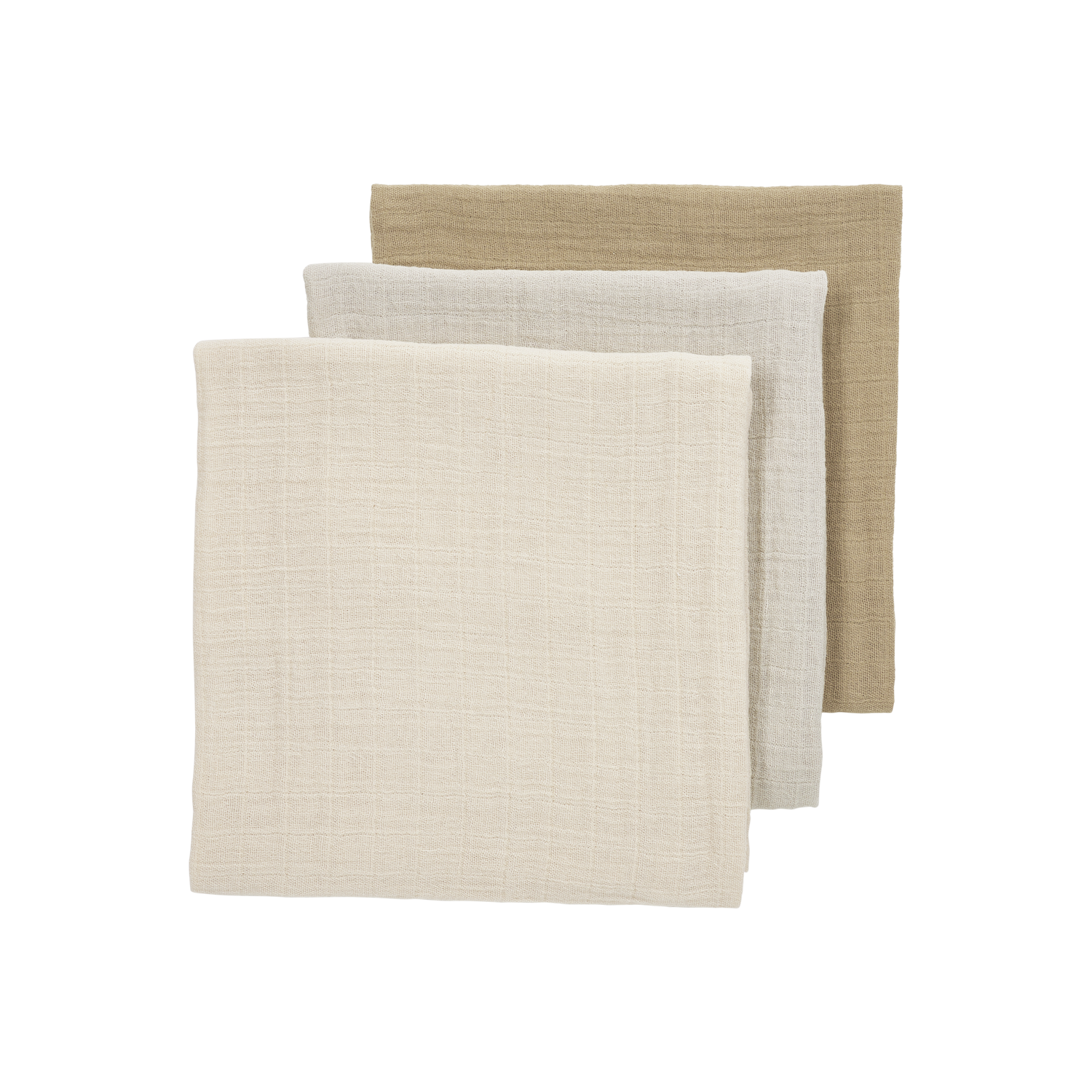 Meyco Musselinwindeln vorgewaschen musselin - Soft Sand/Greige/Taupe Soft Sand/Greige/Taupe
