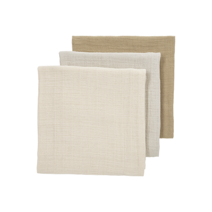 Meyco Musselinwindeln vorgewaschen musselin - Soft Sand/Greige/Taupe Soft Sand/Greige/Taupe