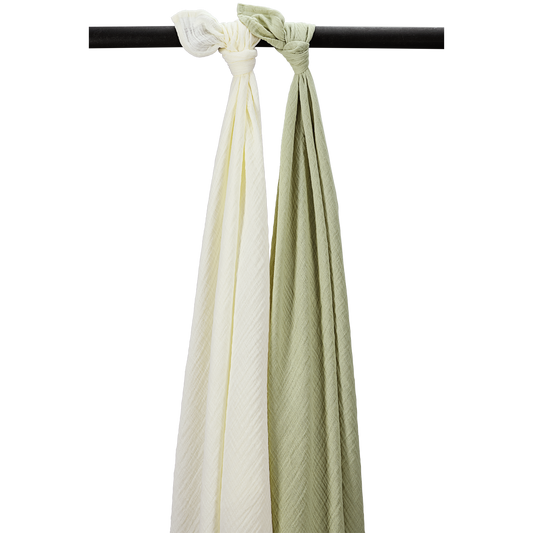 Meyco Musselinwindeln vorgewaschen musselin - Natural/Soft Olive Natural/Soft Olive Studio