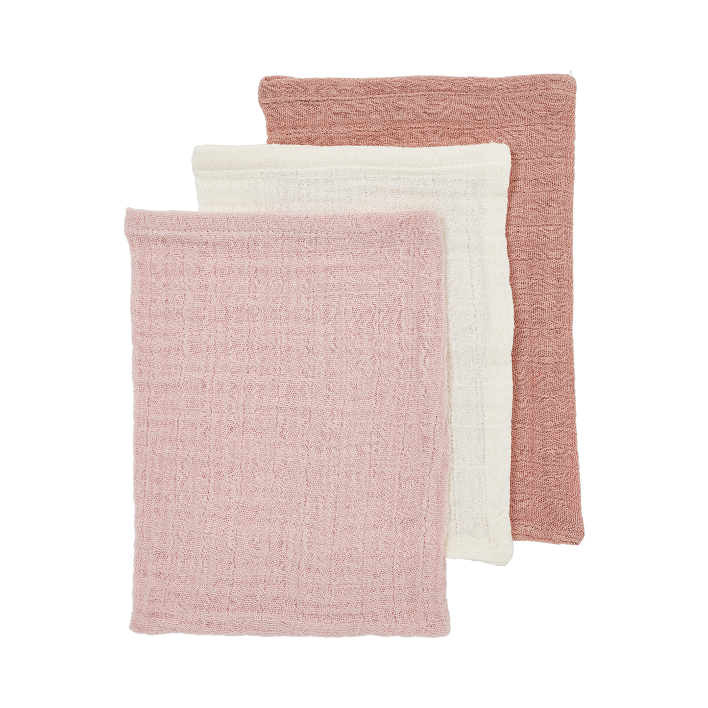 Meyco Musselinwindeln vorgewaschen musselin - Soft Rose/Rose/Natural Soft Rose/Rose/Natural Studio