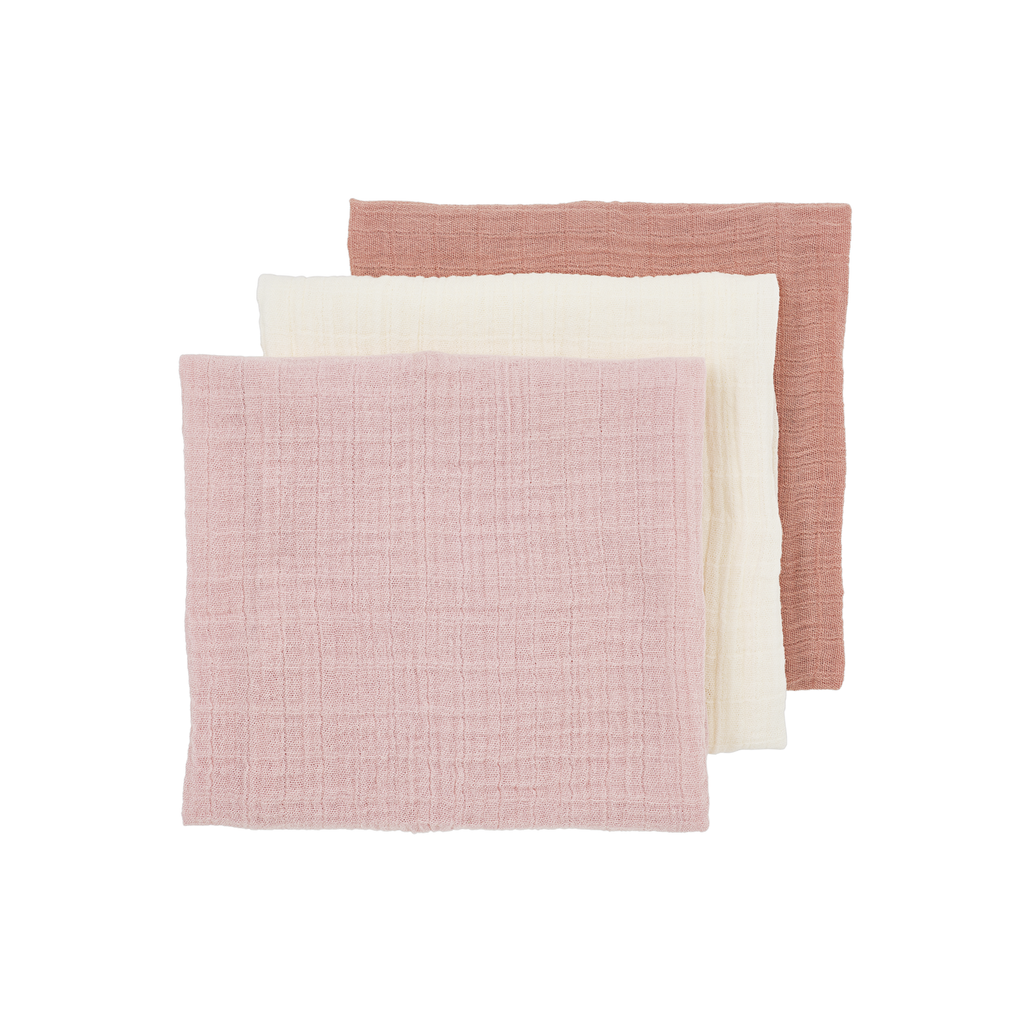 Meyco Musselinwindeln vorgewaschen musselin - Soft Rose/Rose/Natural Soft Rose/Rose/Natural