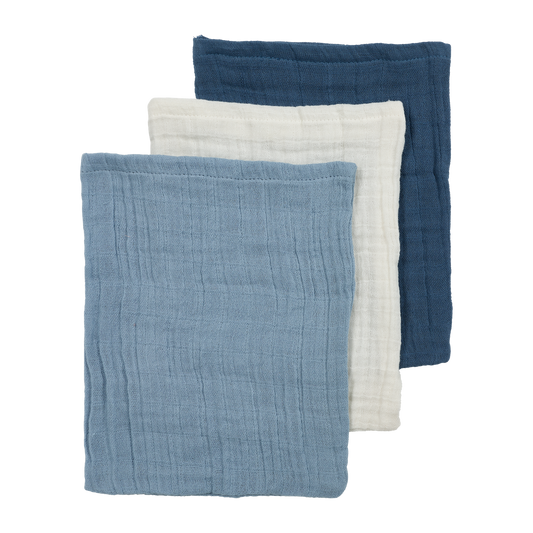 Meyco Musselinwindeln vorgewaschen musselin - Natural/jeans blue/indigo Natural/jeans blue/indigo Studio