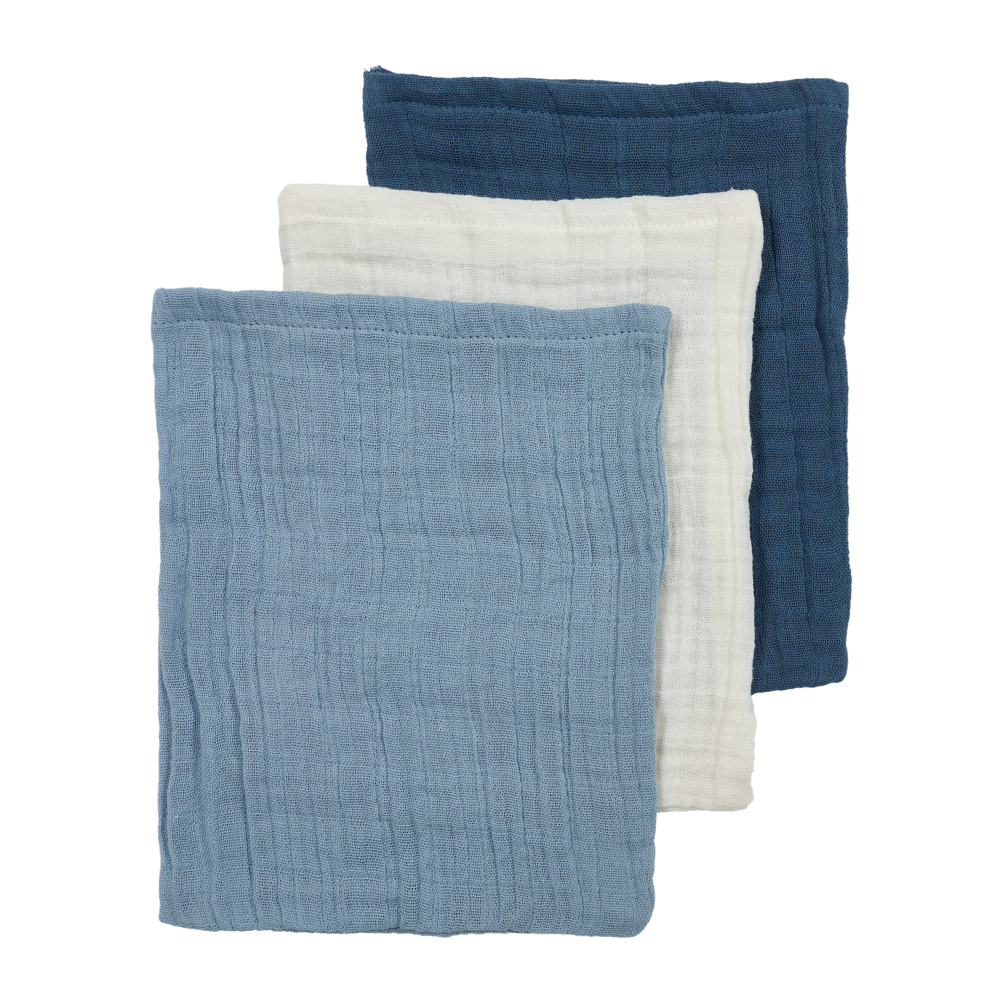 Meyco Musselinwindeln vorgewaschen musselin - Natural/jeans blue/indigo Natural/jeans blue/indigo Studio