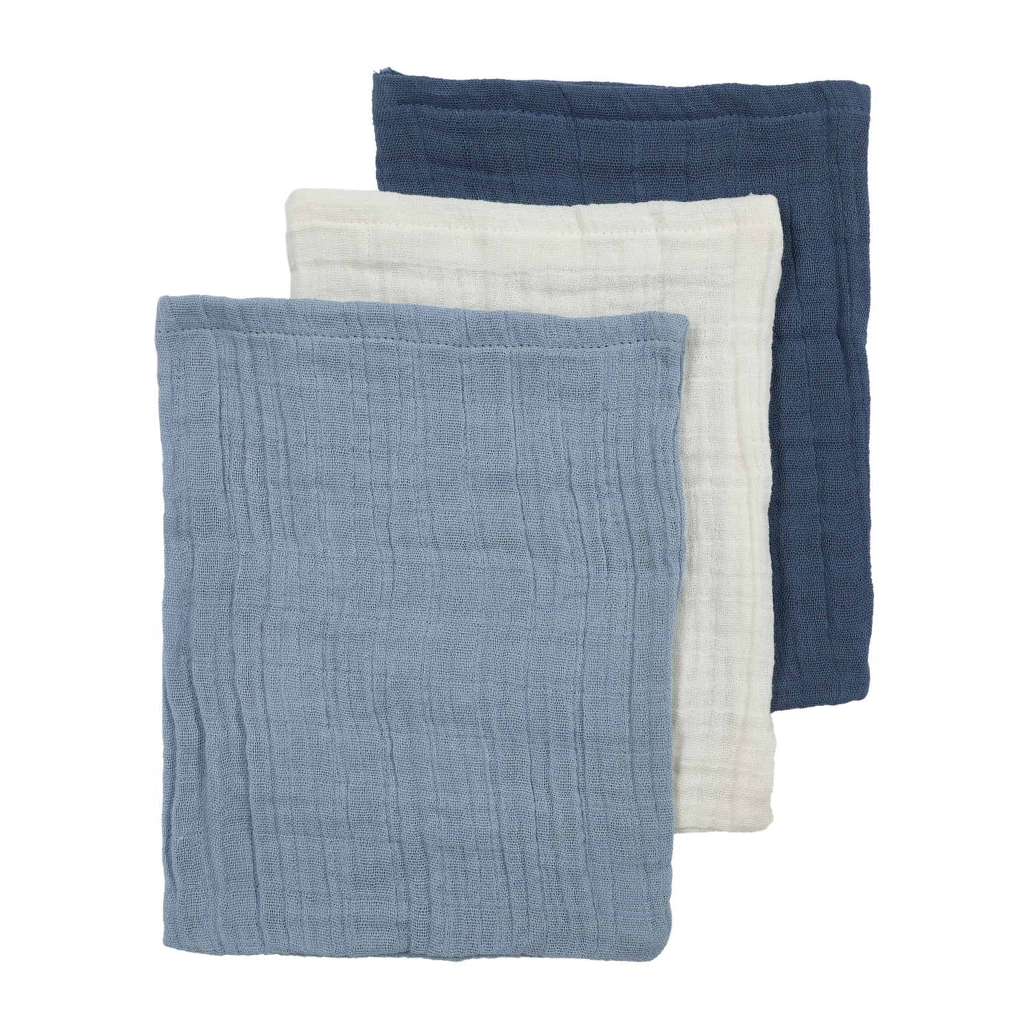 Meyco Musselinwindeln vorgewaschen musselin - Natural/jeans blue/indigo Natural/jeans blue/indigo Studio