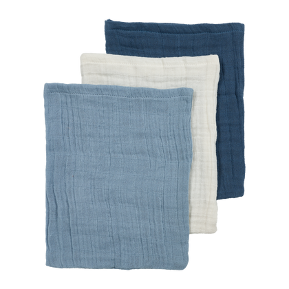 Meyco Musselinwindeln vorgewaschen musselin - Natural/jeans blue/indigo Natural/jeans blue/indigo