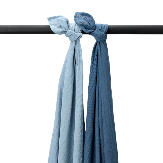 Meyco Musselinwindeln vorgewaschen musselin - Jeans blue/Indigo Jeans blue/Indigo Studio