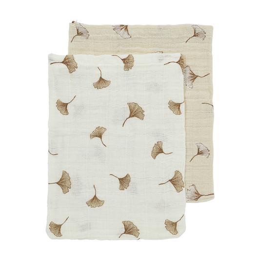 Meyco Musselinwindeln vorgewaschen musselin - Ginkgo Offwhite/Soft sand Ginkgo Offwhite/Soft sand Studio