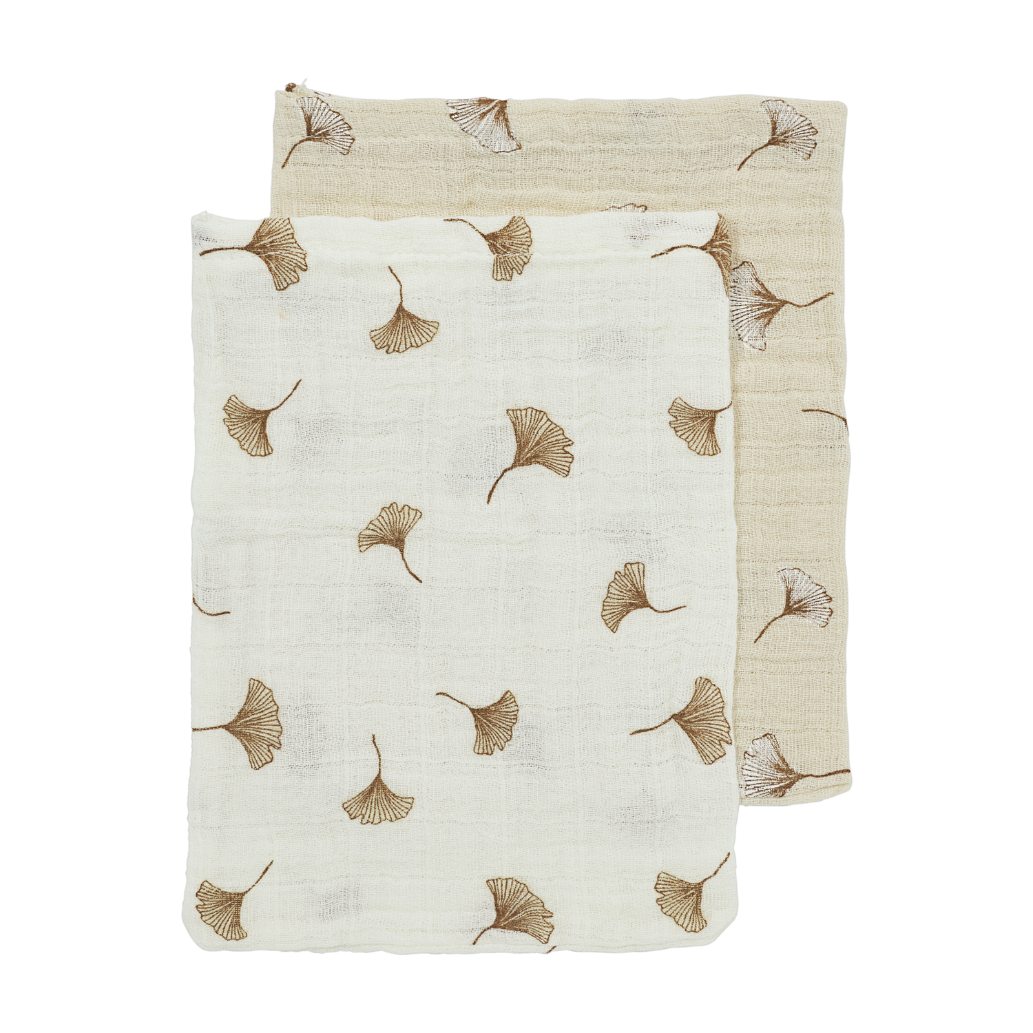 Meyco Musselinwindeln vorgewaschen musselin - Ginkgo Offwhite/Soft sand Ginkgo Offwhite/Soft sand Studio