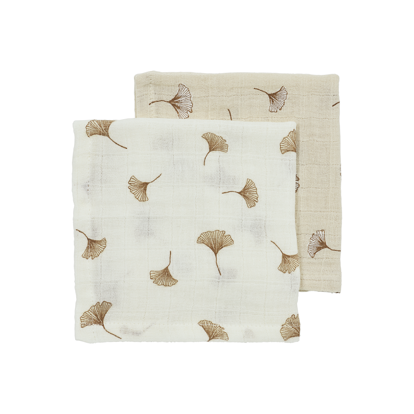 Meyco Musselinwindeln vorgewaschen musselin - Ginkgo Offwhite/Soft sand Ginkgo Offwhite/Soft sand