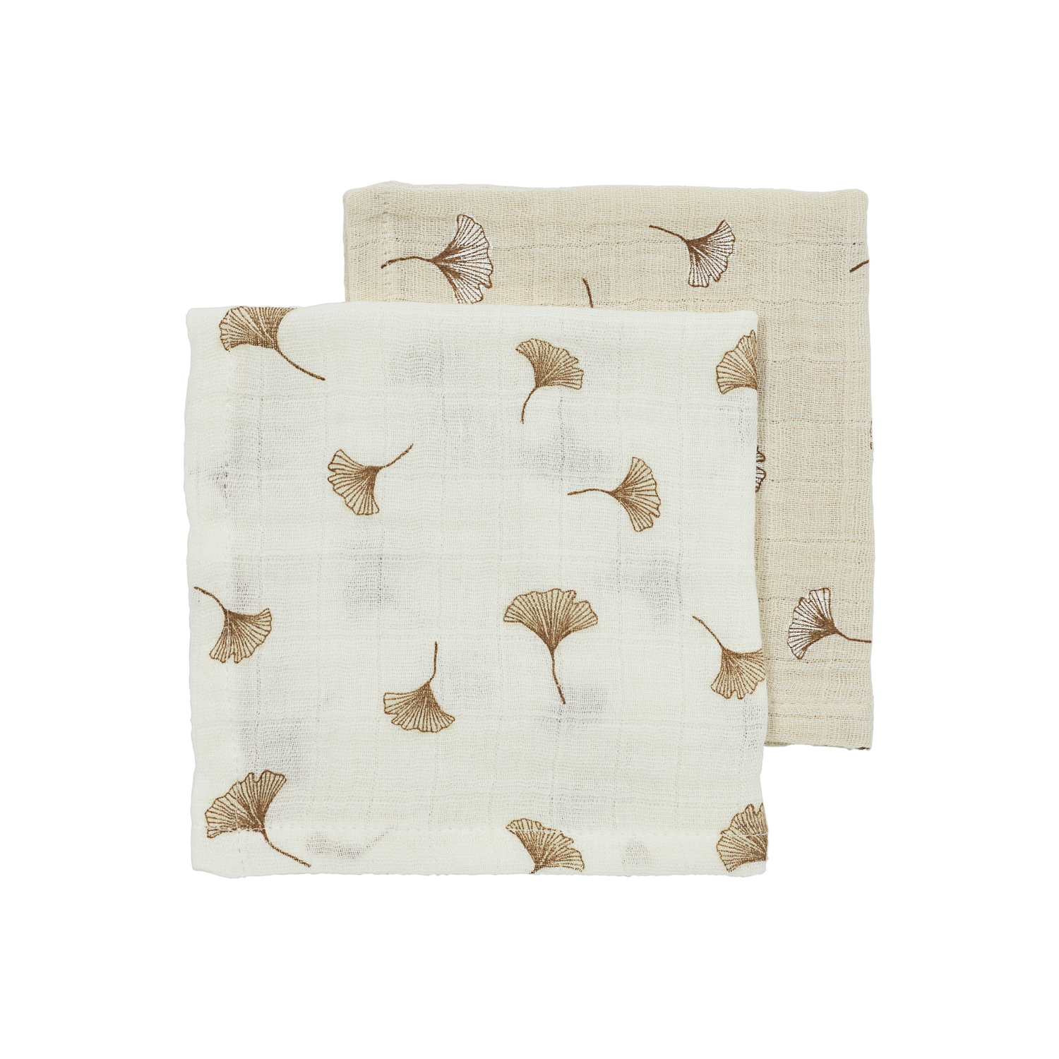 Meyco Musselinwindeln vorgewaschen musselin - Ginkgo Offwhite/Soft sand Ginkgo Offwhite/Soft sand