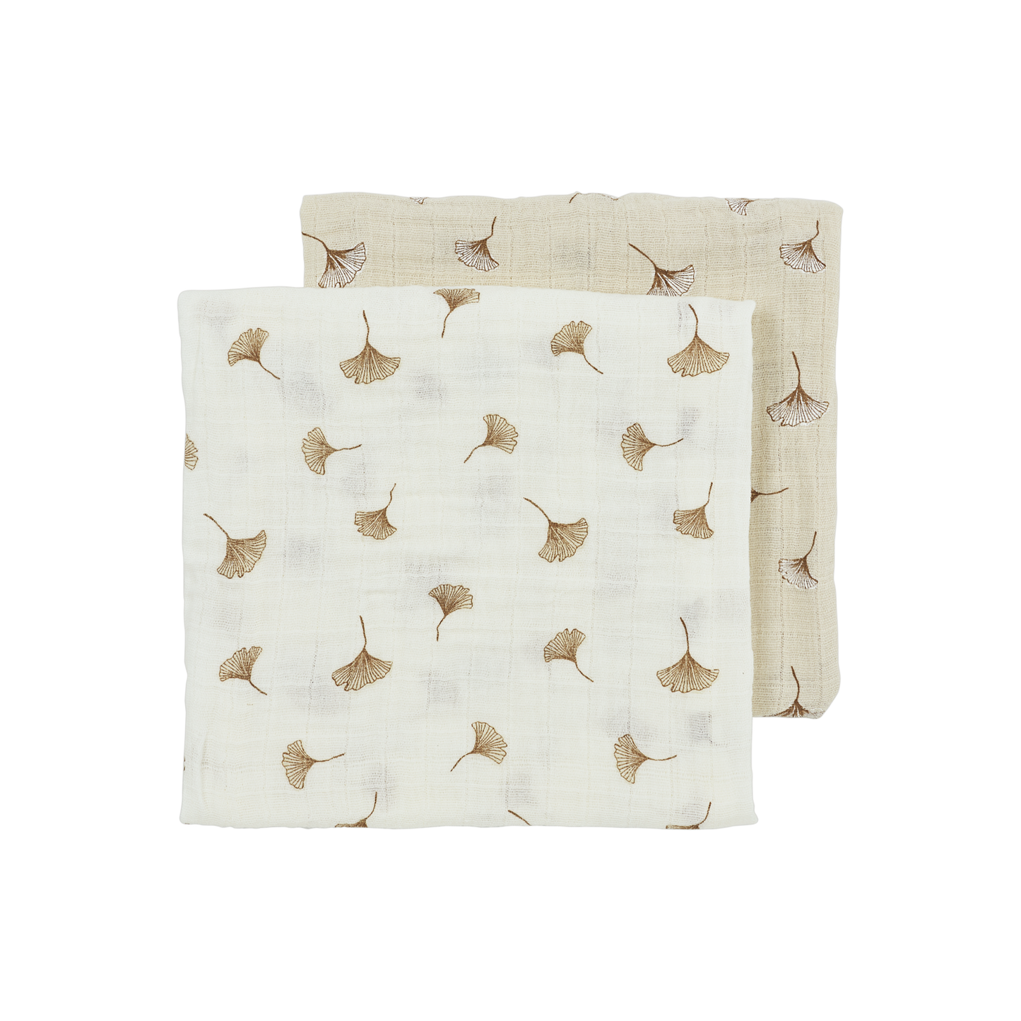 Meyco Musselinwindeln vorgewaschen musselin - Ginkgo Offwhite/Soft sand Ginkgo Offwhite/Soft sand