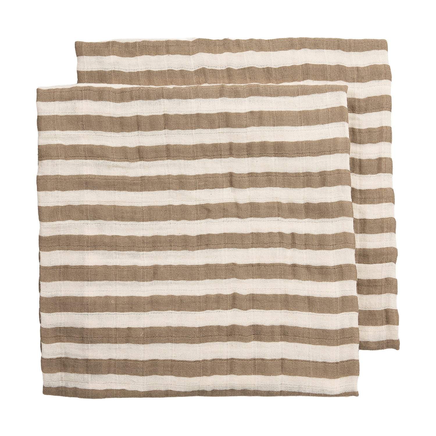 Meyco Musselinwindeln vorgewaschen musselin - Fat Stripe Taupe Fat Stripe Taupe