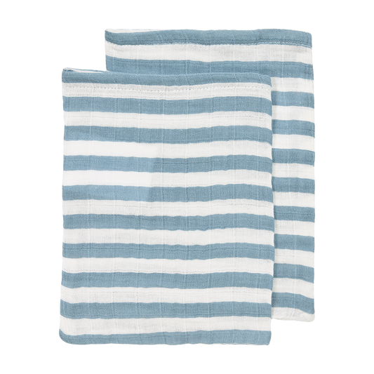 Meyco Musselinwindeln vorgewaschen musselin - Fat Stripe Jeans Blue Fat Stripe Jeans Blue Studio