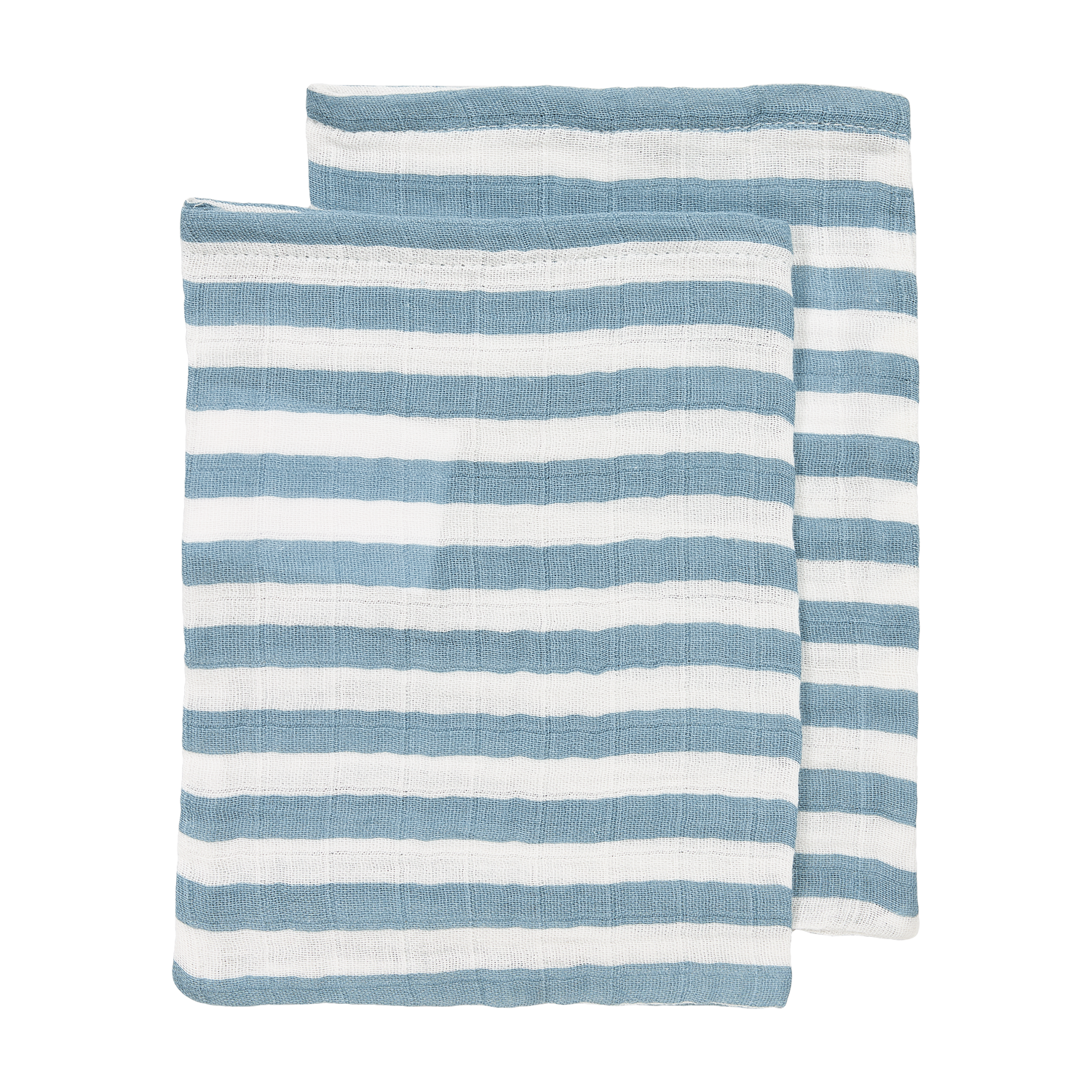 Meyco Musselinwindeln vorgewaschen musselin - Fat Stripe Jeans Blue Fat Stripe Jeans Blue Studio