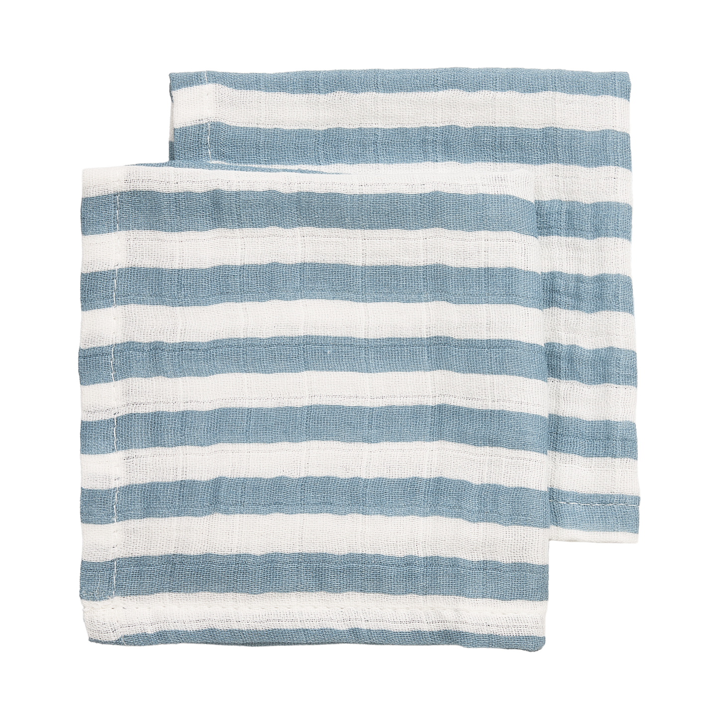 Meyco Musselinwindeln vorgewaschen musselin - Fat Stripe Jeans Blue Fat Stripe Jeans Blue