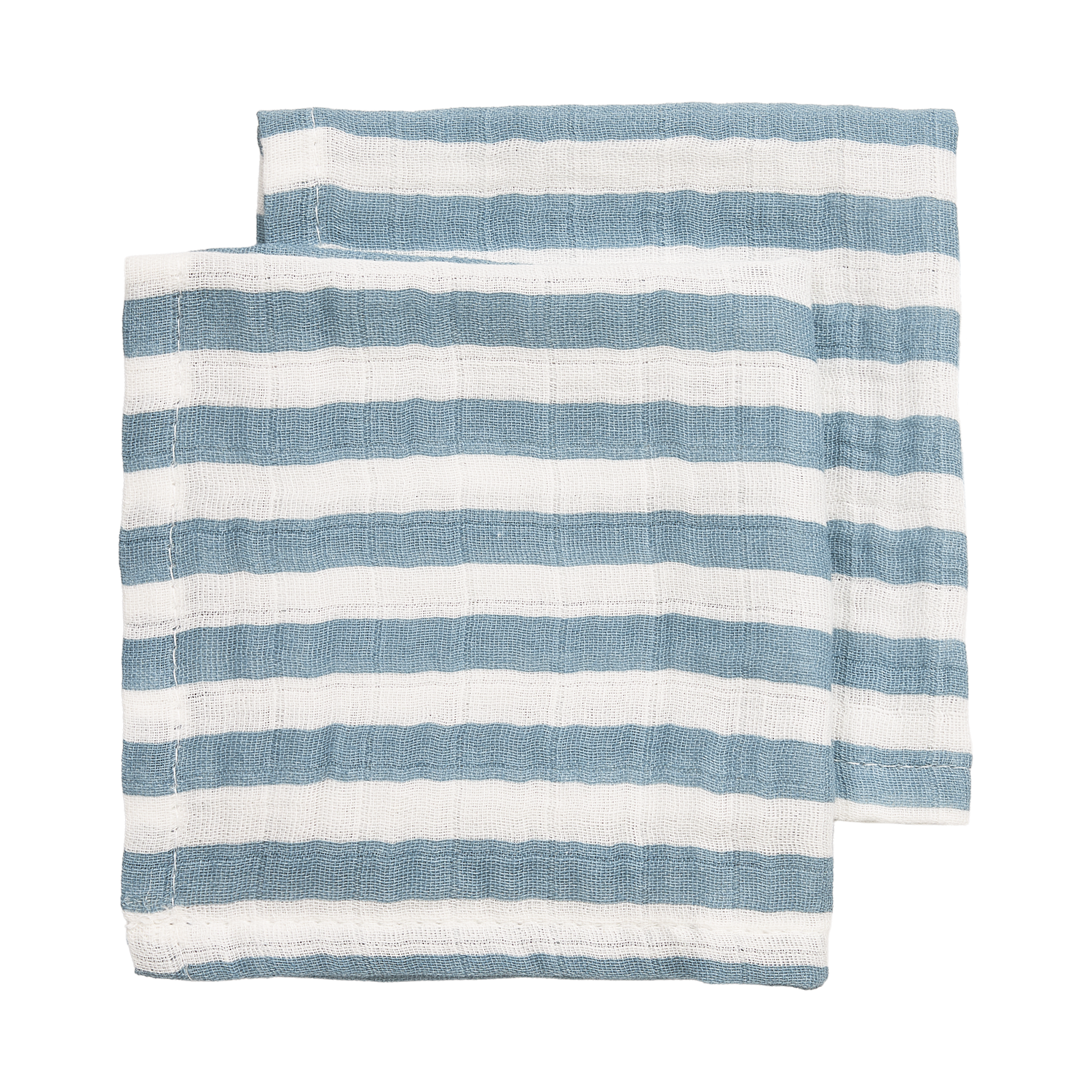 Meyco Musselinwindeln vorgewaschen musselin - Fat Stripe Jeans Blue Fat Stripe Jeans Blue