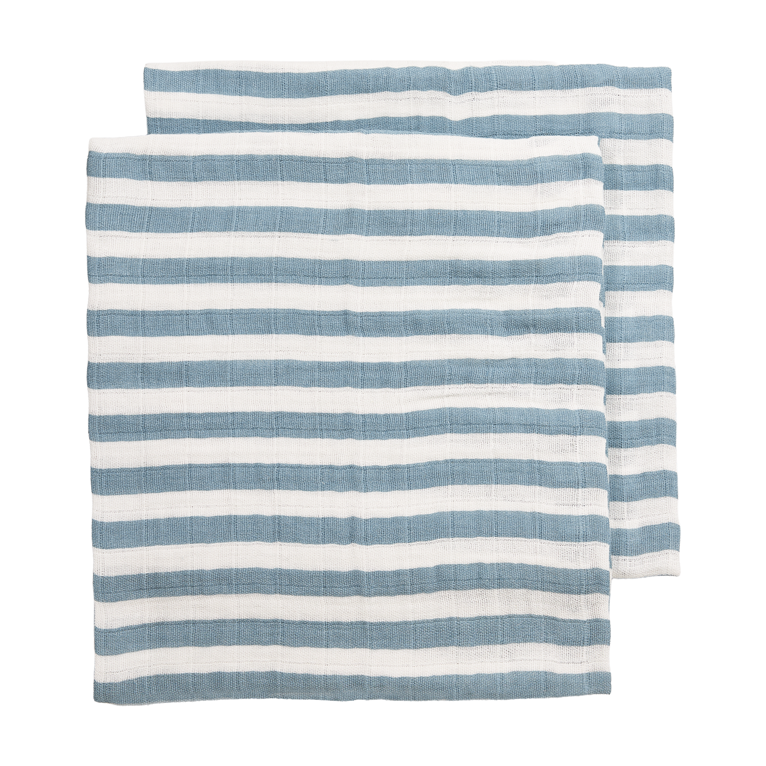 Meyco Musselinwindeln vorgewaschen musselin - Fat Stripe Jeans Blue Fat Stripe Jeans Blue