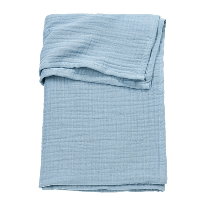 Meyco Bettlaken vorgewaschen musselin Jeans Blue
