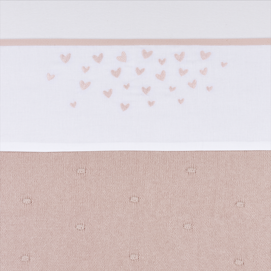 Meyco Bettlaken Gestickt Hearts Soft Pink Studio