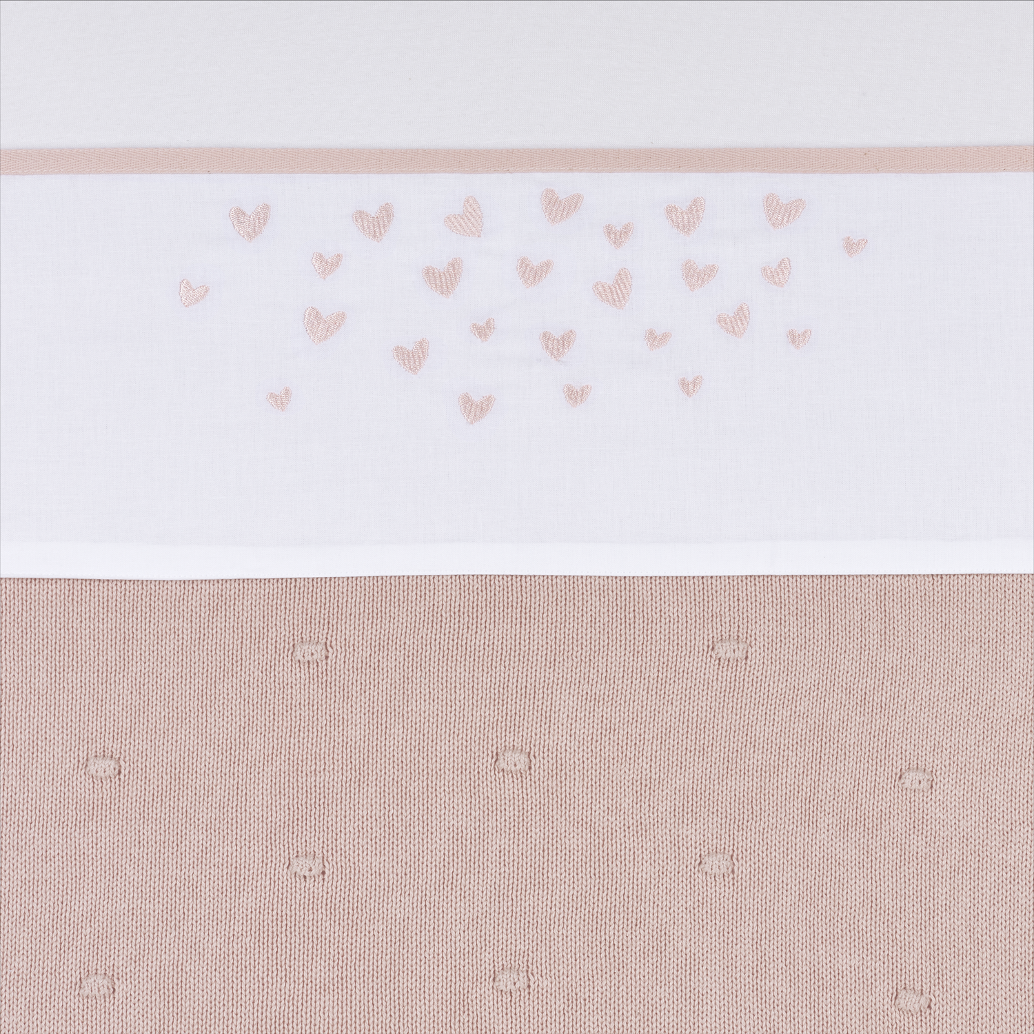 Meyco Bettlaken Gestickt Hearts Soft Pink Studio