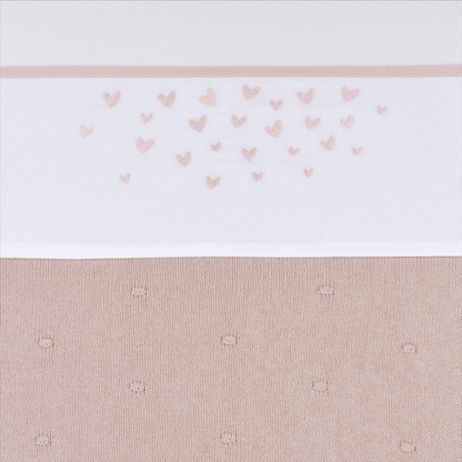 Meyco Bettlaken Gestickt Hearts Soft Pink Studio