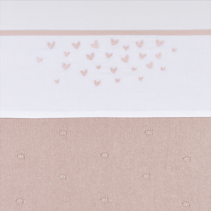 Meyco Bettlaken Gestickt Hearts Soft Pink