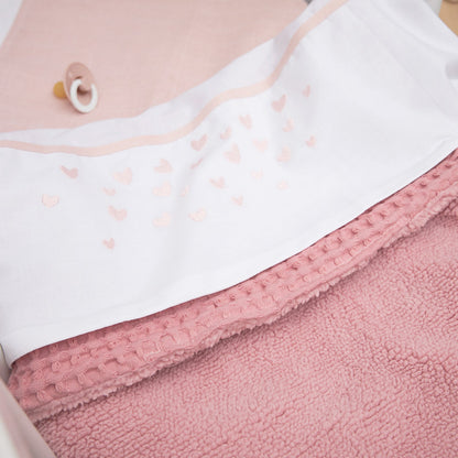 Meyco Bettlaken Gestickt Hearts Soft Pink