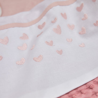 Meyco Bettlaken Gestickt Hearts Soft Pink