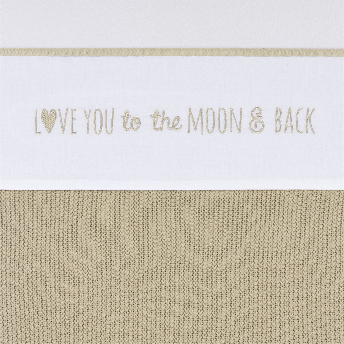 Meyco Bettlaken Gestickt Love you to the moon & back Sand Studio