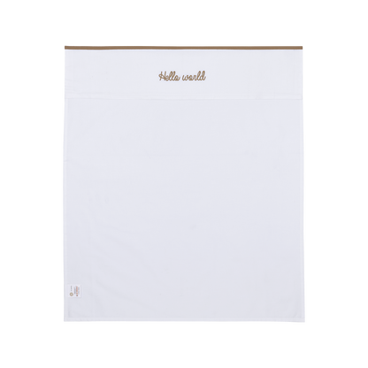 Meyco Bettlaken Gestickt Hello World Taupe