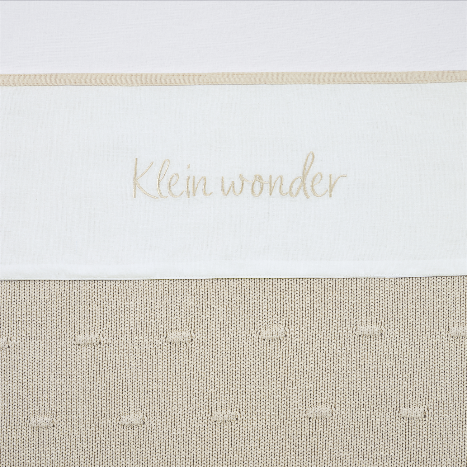 Meyco Bettlaken Gestickt Klein wonder Soft sand Studio