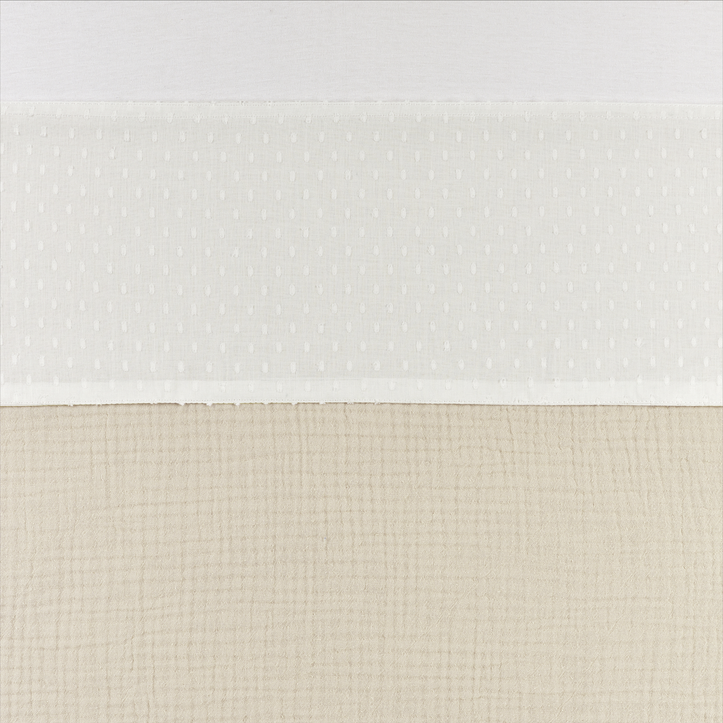 Meyco Bettlaken mit Abdeckstreifen Plume Offwhite