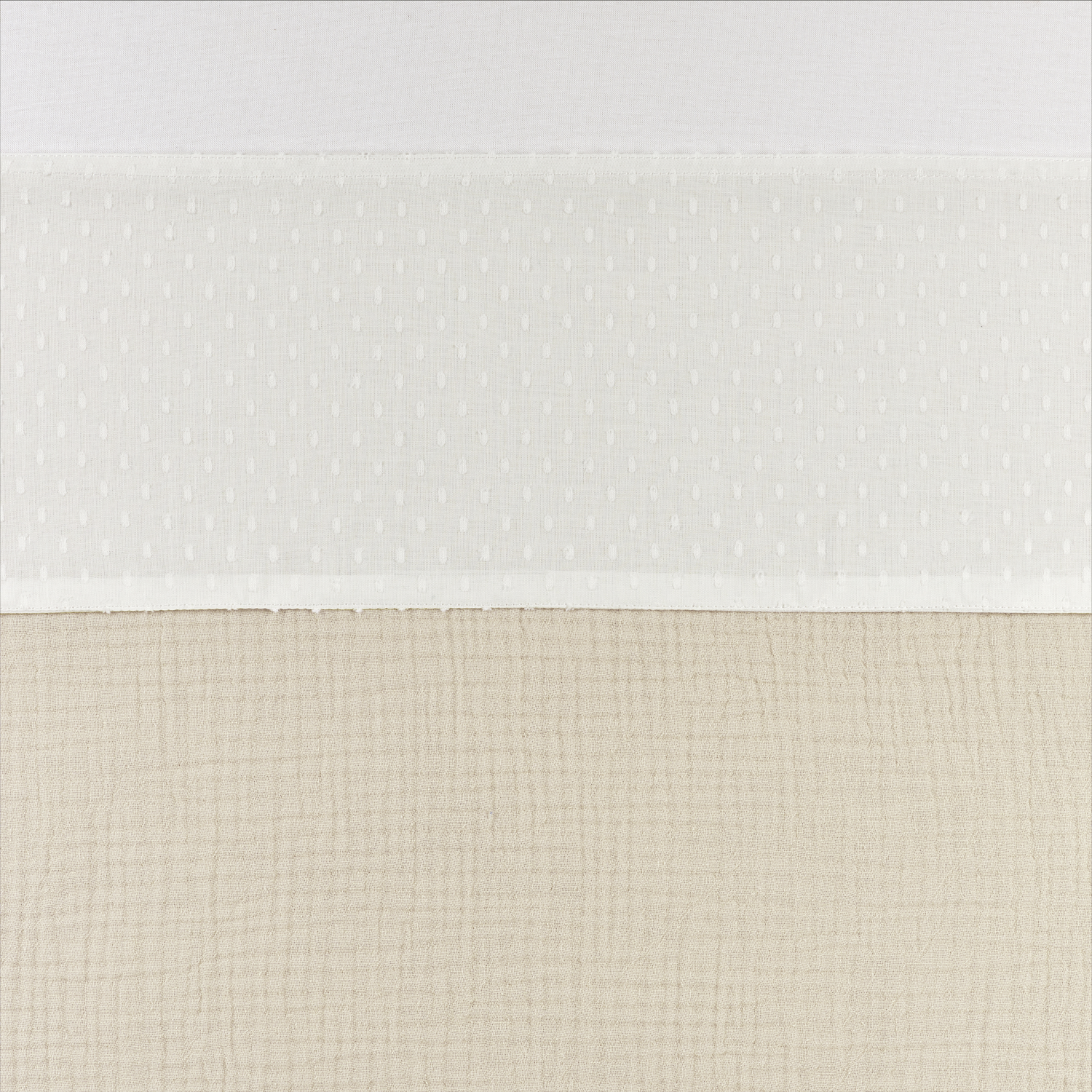 Meyco Bettlaken mit Abdeckstreifen Plume Offwhite