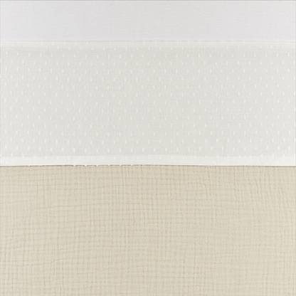 Meyco Bettlaken mit Abdeckstreifen Plume Offwhite