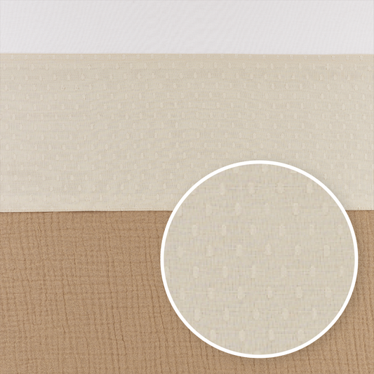 Meyco Bettlaken mit Abdeckstreifen Plume Soft sand Studio
