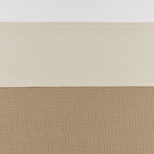 Meyco Bettlaken mit Abdeckstreifen Plume Soft sand