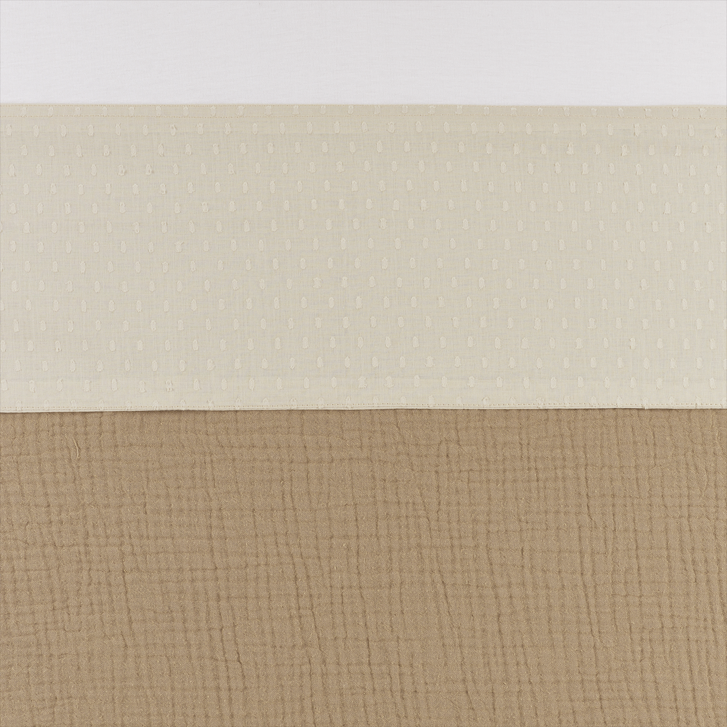 Meyco Bettlaken mit Abdeckstreifen Plume Soft sand