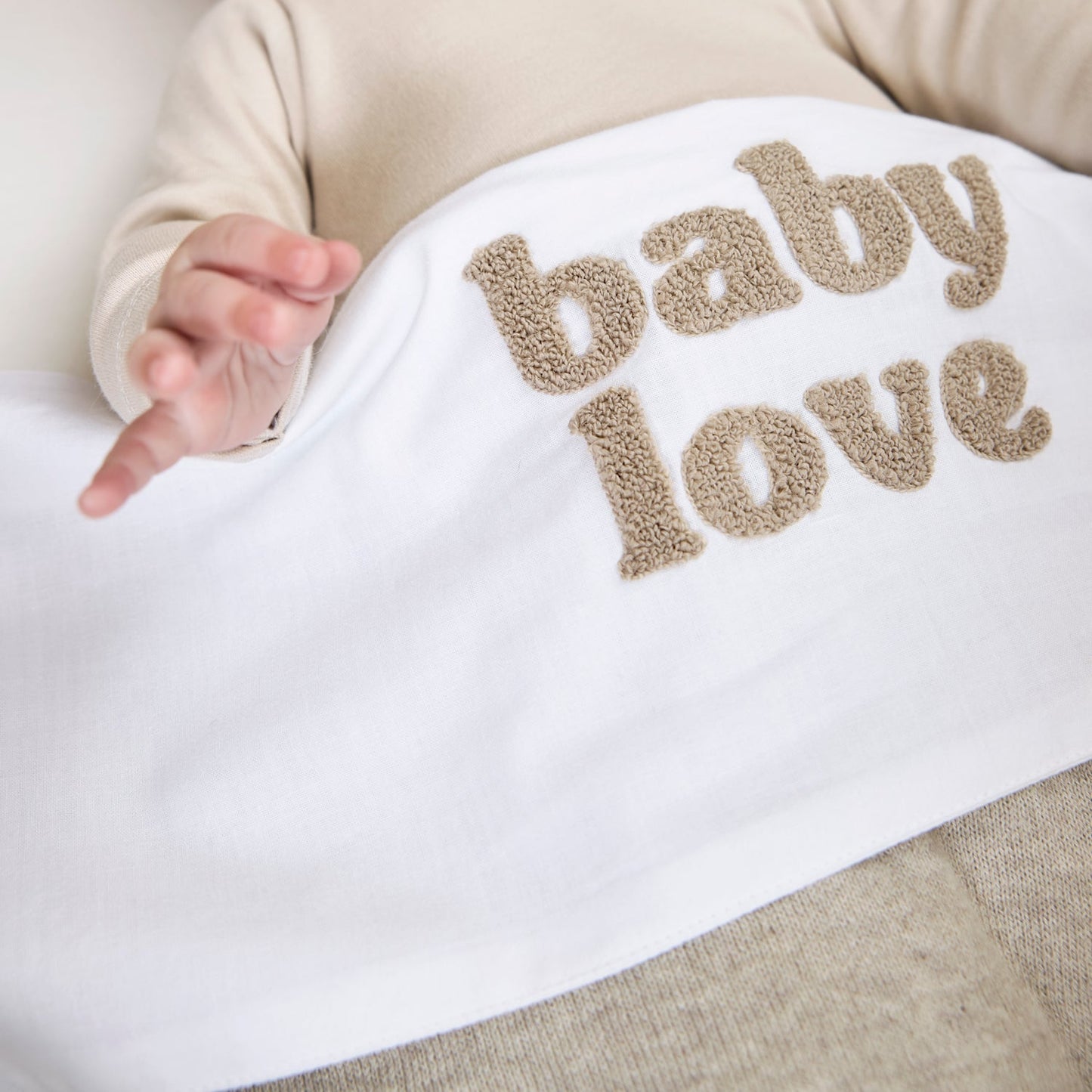 Meyco Bettlaken tufted Baby Love Sand Melange