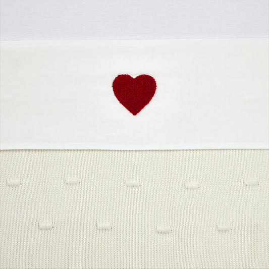 Meyco Bettlaken tufted Sweet Heart White/Red Studio