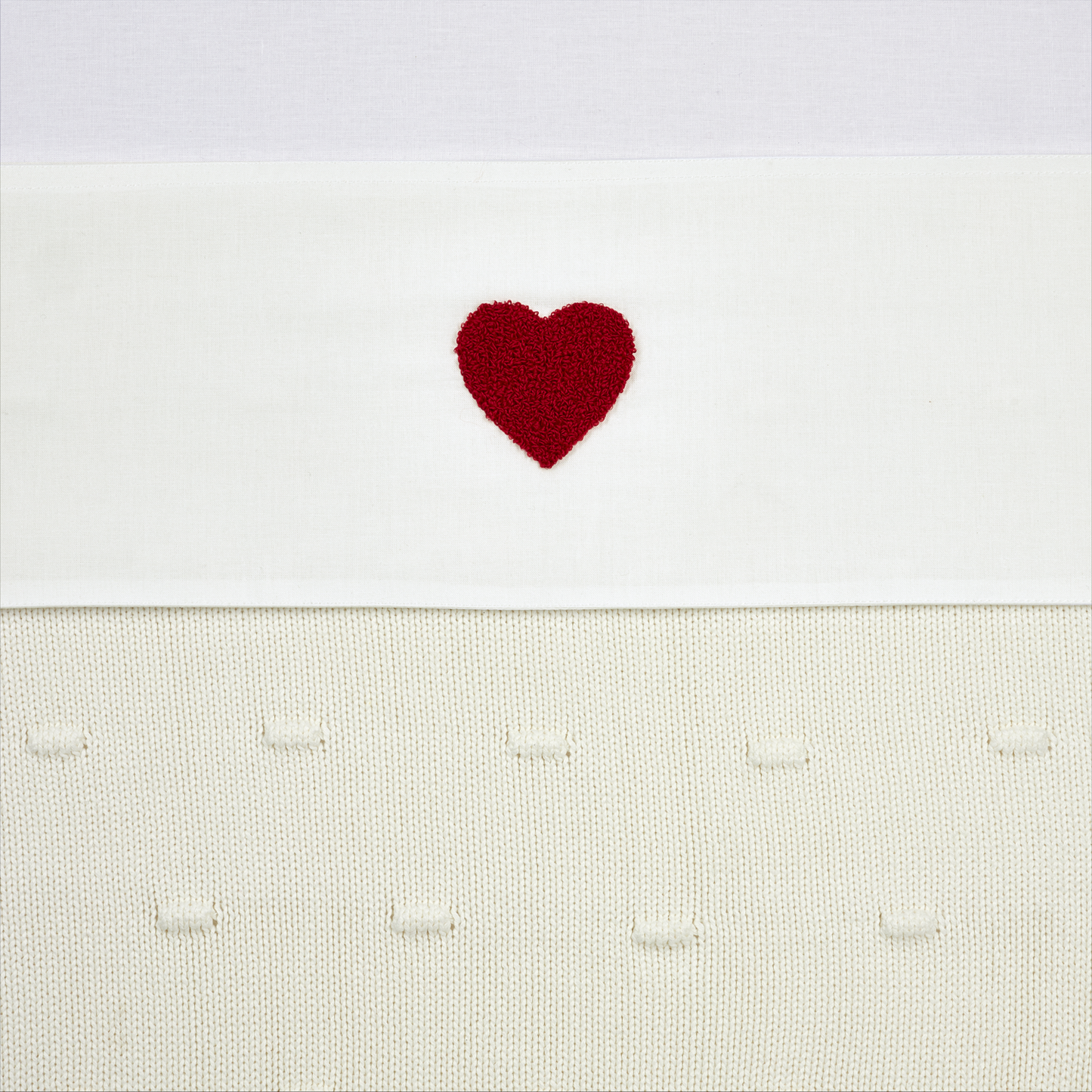 Meyco Bettlaken tufted Sweet Heart White/Red Studio