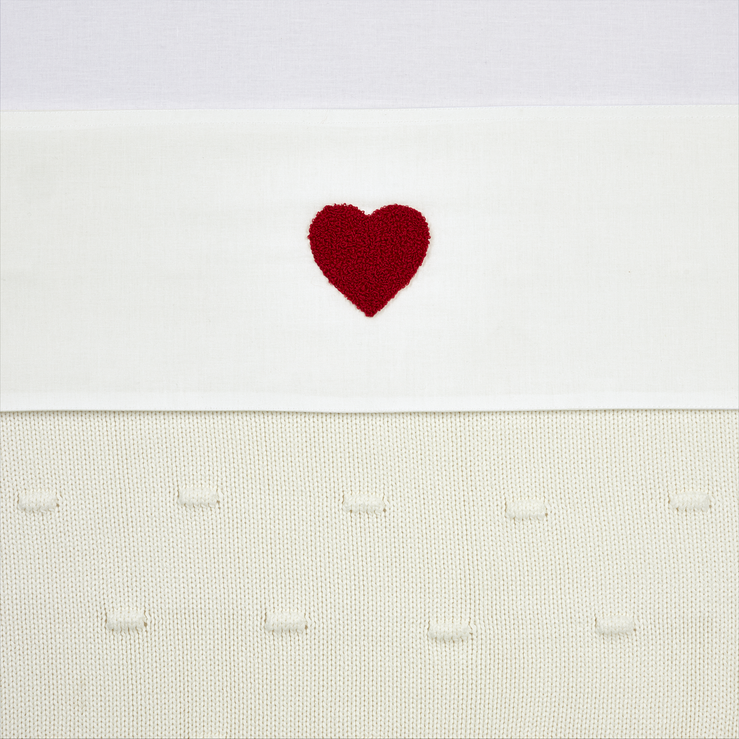 Meyco Bettlaken tufted Sweet Heart White/Red Studio