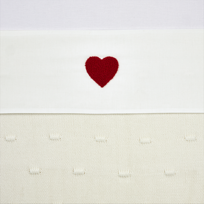 Meyco Bettlaken tufted Sweet Heart White/Red Studio