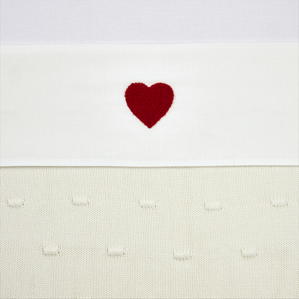 Meyco Bettlaken tufted Sweet Heart White/Red