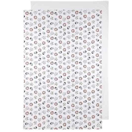 Meyco Bettlaken allover print Animal White Studio