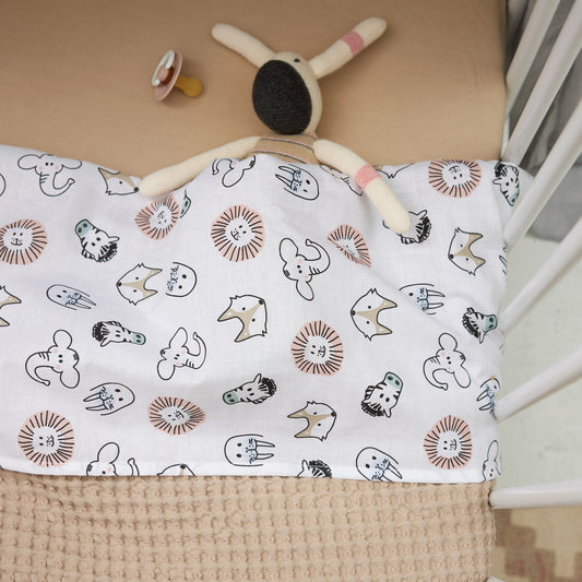 Meyco Bettlaken allover print Animal White