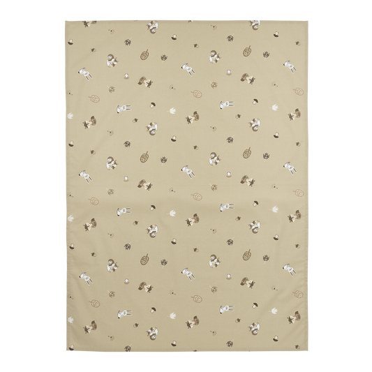Meyco Bettlaken allover print Forest Animals Sand Studio