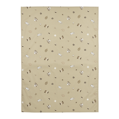 Meyco Bettlaken allover print Forest Animals Sand Studio
