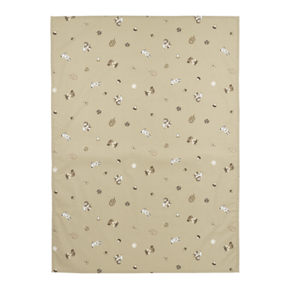 Meyco Bettlaken allover print Forest Animals Sand