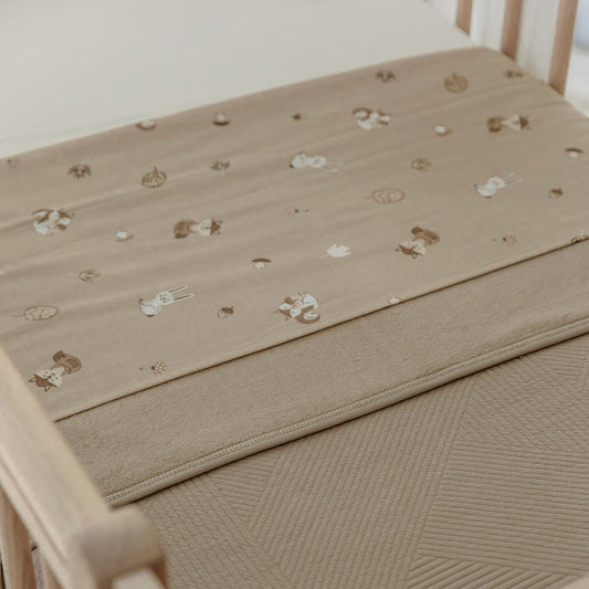 Meyco Bettlaken allover print Forest Animals Sand