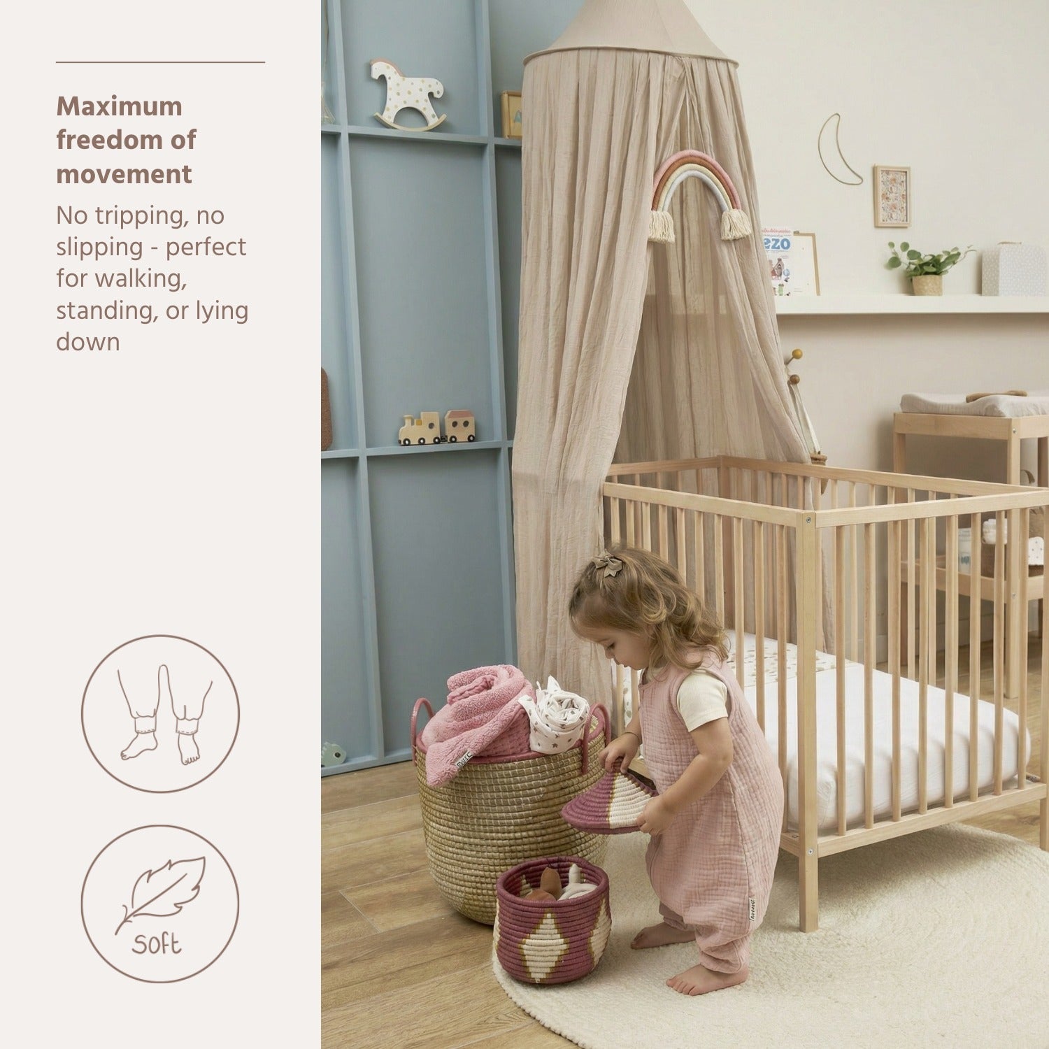Meyco Schlafsack Jumper vorgewaschen musselin Soft Pink